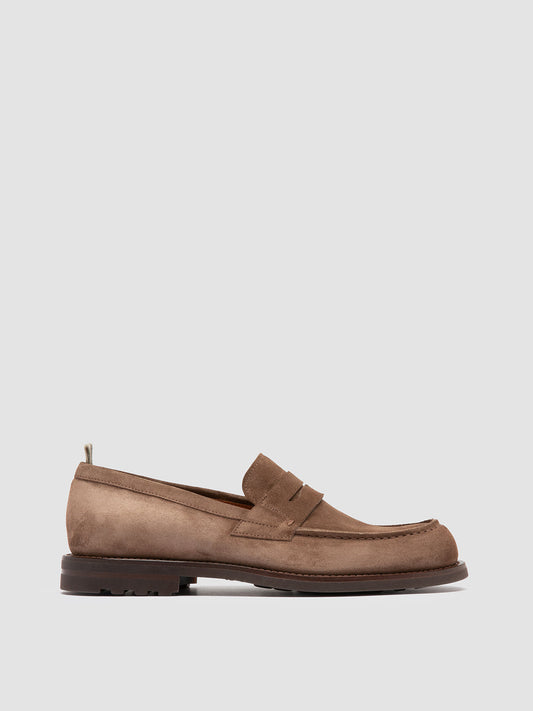 BELMONDO 006 - Taupe Suede Penny Loafers Men Officine Creative - 1
