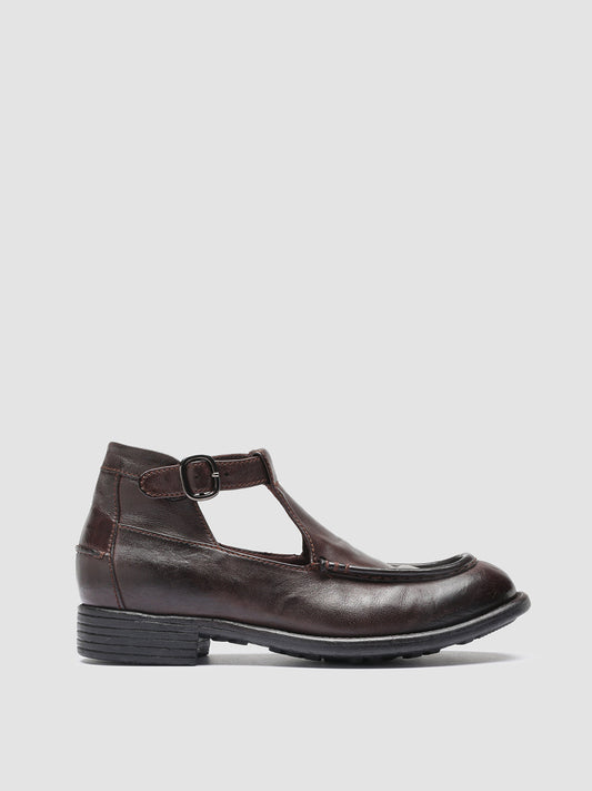 CALIXTE 032 - Brown Leather Cut-Out Loafers Women Officine Creative - 1