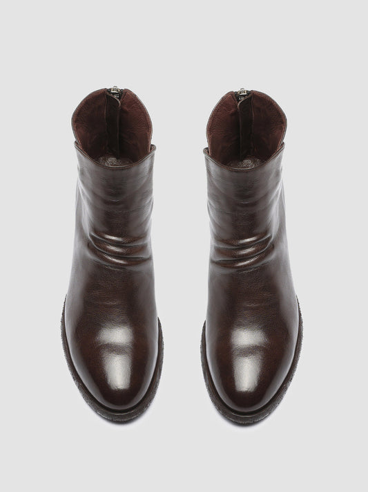 DENNER 100 - Brown Leather Ankle Boots Women Officine Creative - 2
