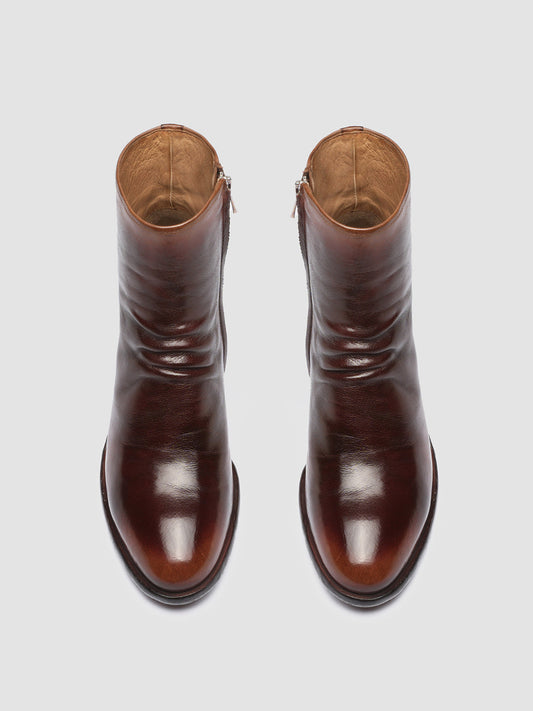 DENNER 101 - Brown Leather Ankle Boots Women Officine Creative - 2