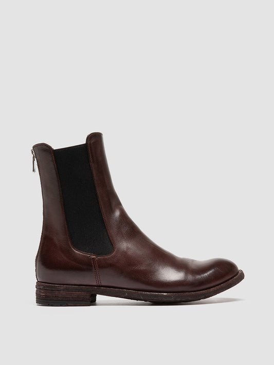 LEXIKON 073 - Brown Leather Zip Boots women Officine Creative - 1