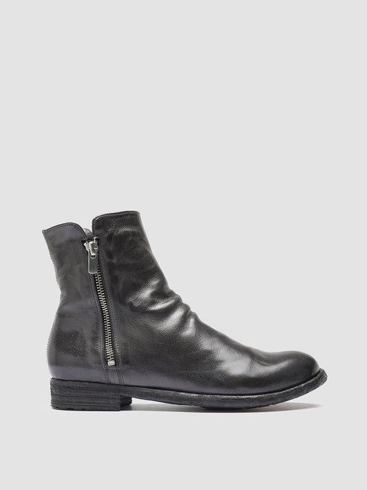 LEXIKON 097 - Grey Leather and Shearling Ankle Boots Women Officine Creative - 1