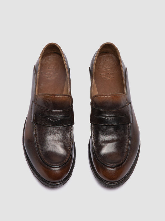 LEXIKON 140 - Brown Leather Penny Loafers women Officine Creative - 2