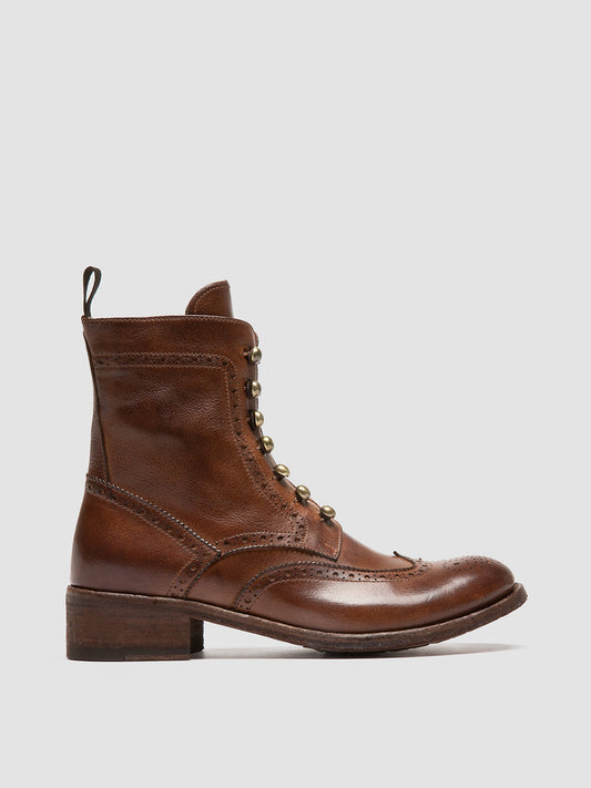 LISON 058 - Brown Leather Zip Boots women Officine Creative - 1