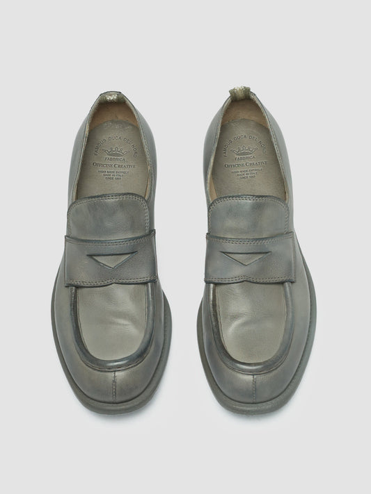 CALIXTE 020 - Grey Leather Mocs Loafers women Officine Creative - 2