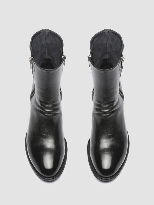 DENNER 103 - Black Leather Ankle Boots Women Officine Creative - 2
