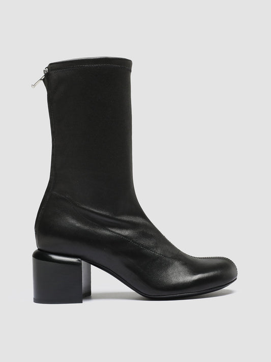 ETHEL 016 - Black Leather Stretch Boots women Officine Creative - 1