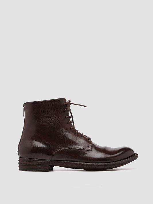 LEXIKON 123 - Brown Zipped Leather Ankle Boots Women Officine Creative - 1