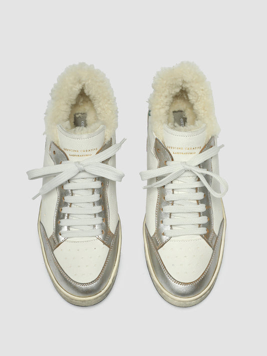 MAGIC 103 - White Suede and Leather Low Top Sneakers women Officine Creative - 2