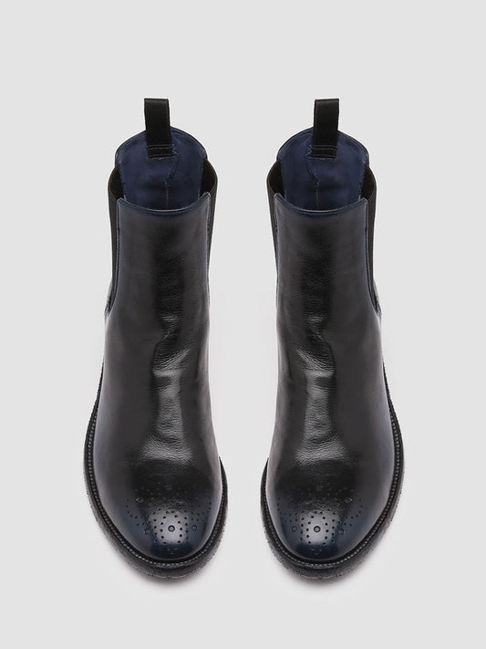 SELINE 002 - Blue Leather Chelsea Boots Women Officine Creative - 2