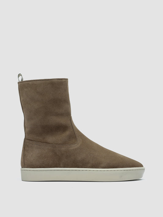 BUG 014 - Taupe Suede Zip Boot Sneakers men Officine Creative - 1