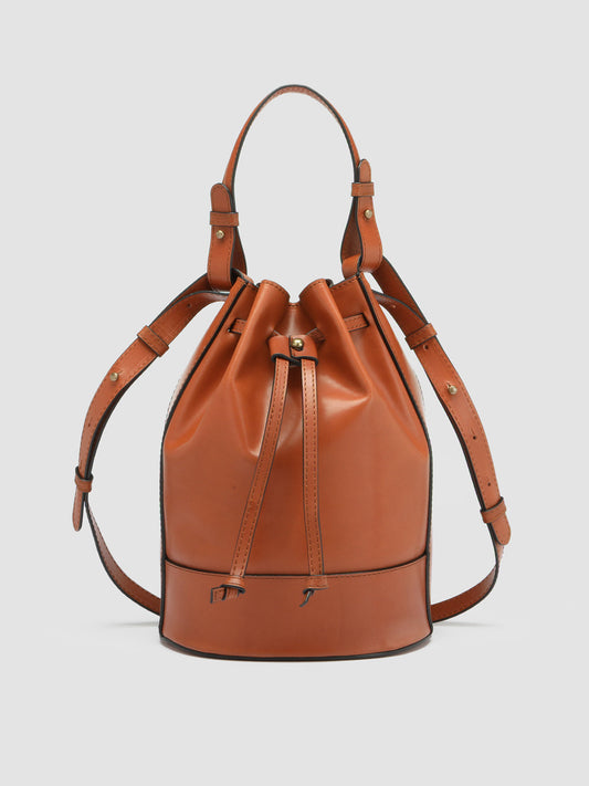 SADDLE 08 - Brown Leather Bucket Bag  Officine Creative - 1