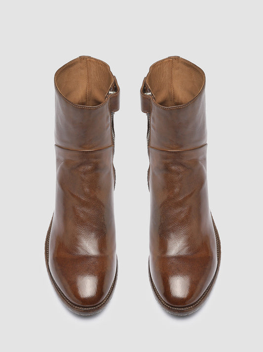 SELINE 020 - Brown Leather Ankle Boots Women Officine Creative - 2