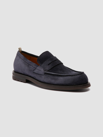 BELMONDO 006 - Blue Suede Penny Loafers Men Officine Creative - 3