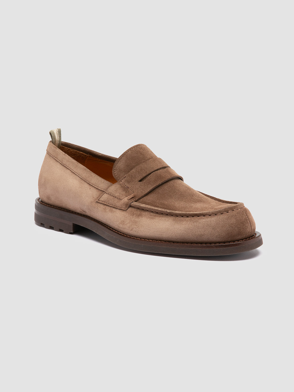 BELMONDO 006 - Taupe Suede Penny Loafers Men Officine Creative - 3