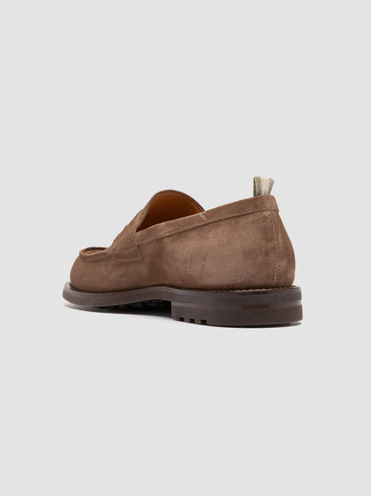 BELMONDO 006 - Taupe Suede Penny Loafers Men Officine Creative - 4