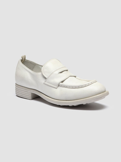CALIXTE 020 - White Leather Mocs Loafers Women Officine Creative - 3