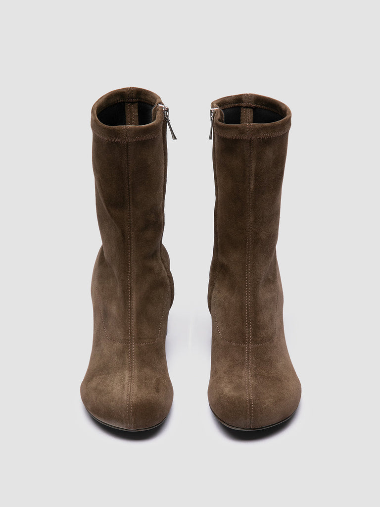 ELINOR 005 - Taupe Suede Zipped Boots Women Officine Creative - 2