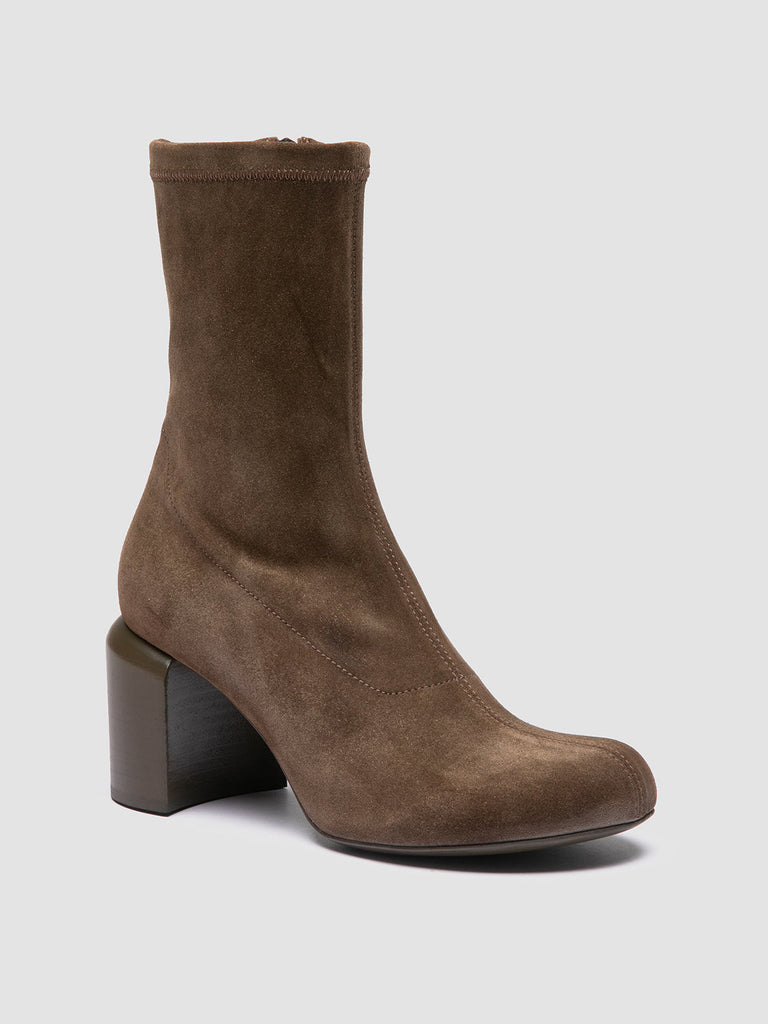 ELINOR 005 - Taupe Suede Zipped Boots Women Officine Creative - 3