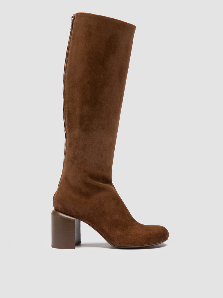 ELINOR 006 - Brown Suede Zipped Boots Women Officine Creative - 1