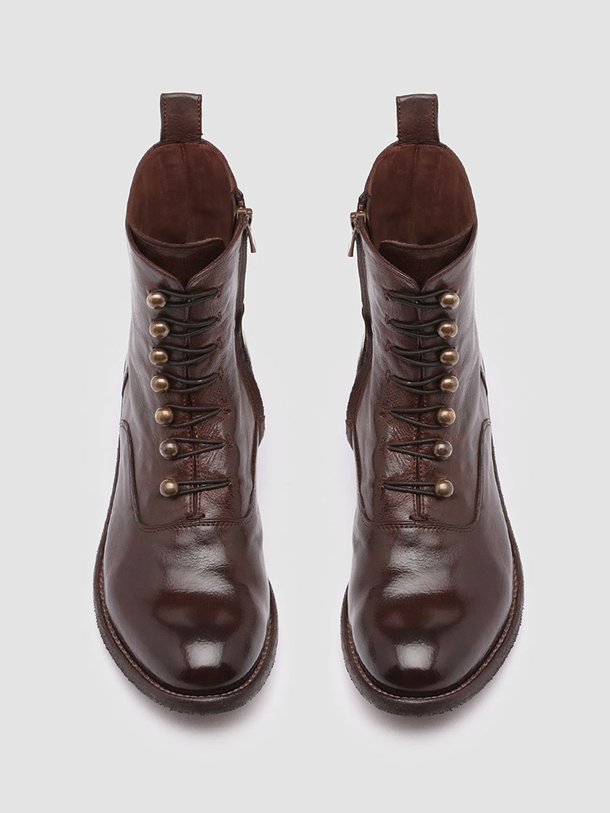 LISON 036 - Brown Leather Booties Women Officine Creative - 2