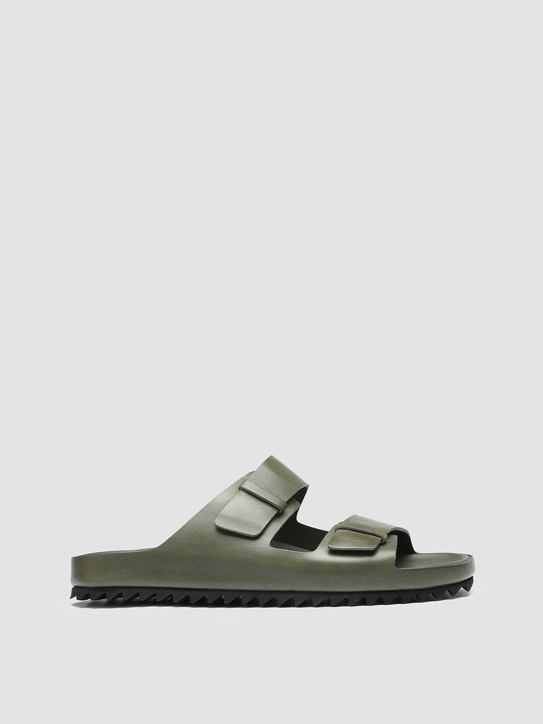 AGORÀ 002 - Green Leather sandals Men Officine Creative - 1