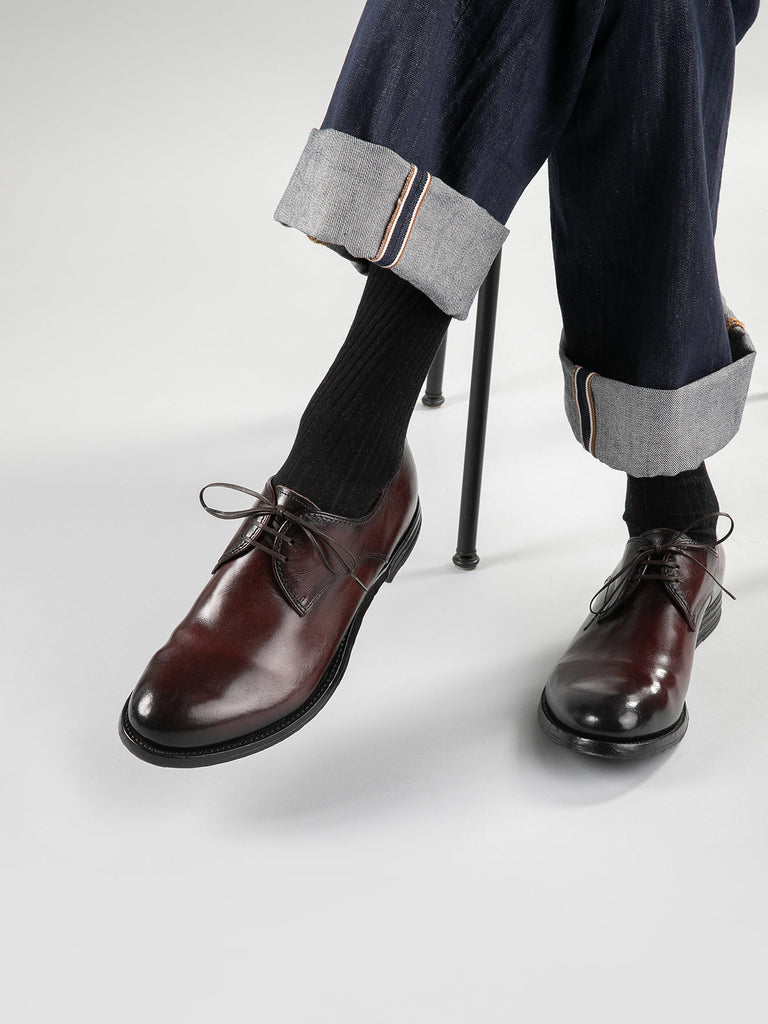 ANATOMIA 086 - Burgundy Leather Derby Shoes Men Officine Creative - 1