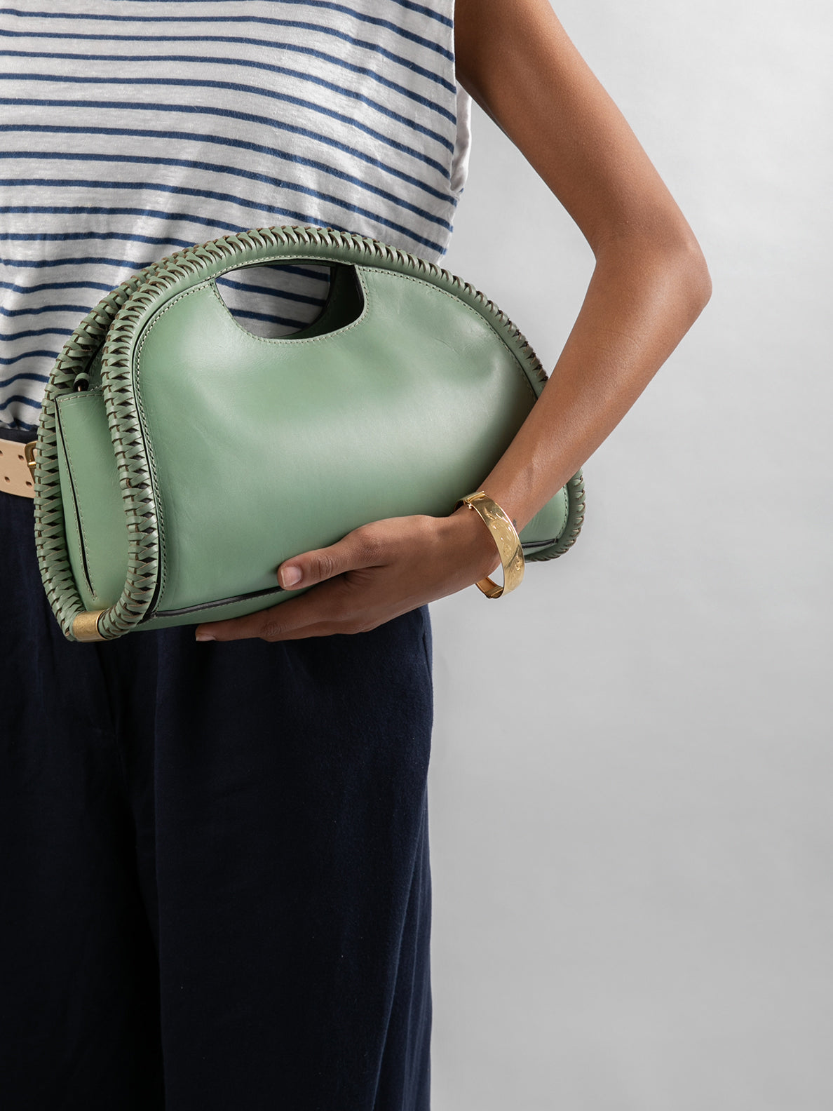 CABALA 103 - Green Leather Clutch Bag  Officine Creative - 6