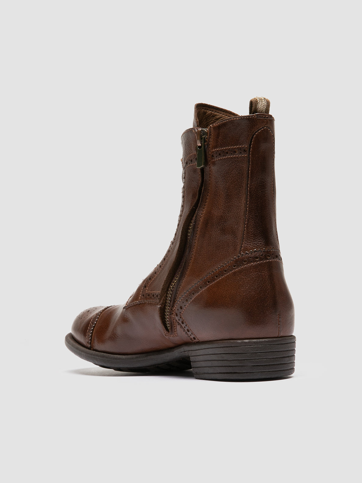 CALIXTE 023 - Brown Leather Lace Up Boots women Officine Creative - 4