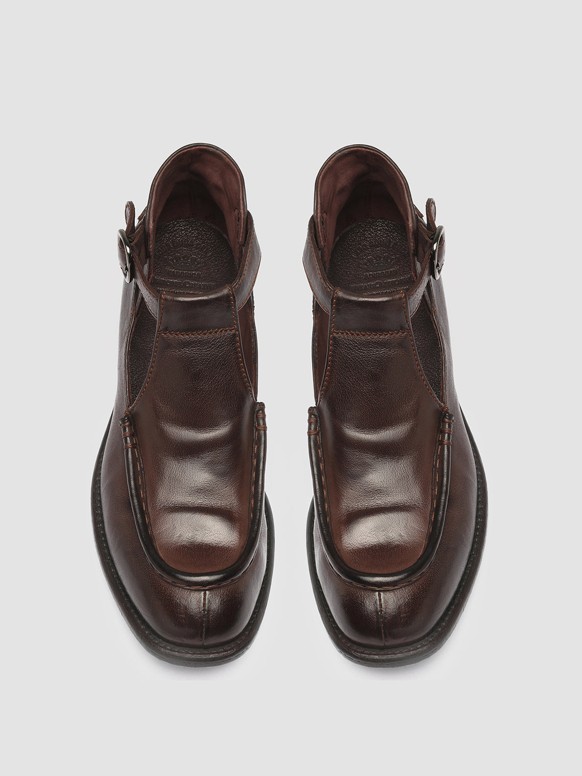 CALIXTE 032 - Brown Leather Cut-Out Loafers Women Officine Creative - 2