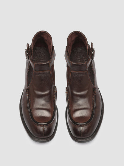 CALIXTE 032 - Brown Leather Cut-Out Loafers Women Officine Creative - 2