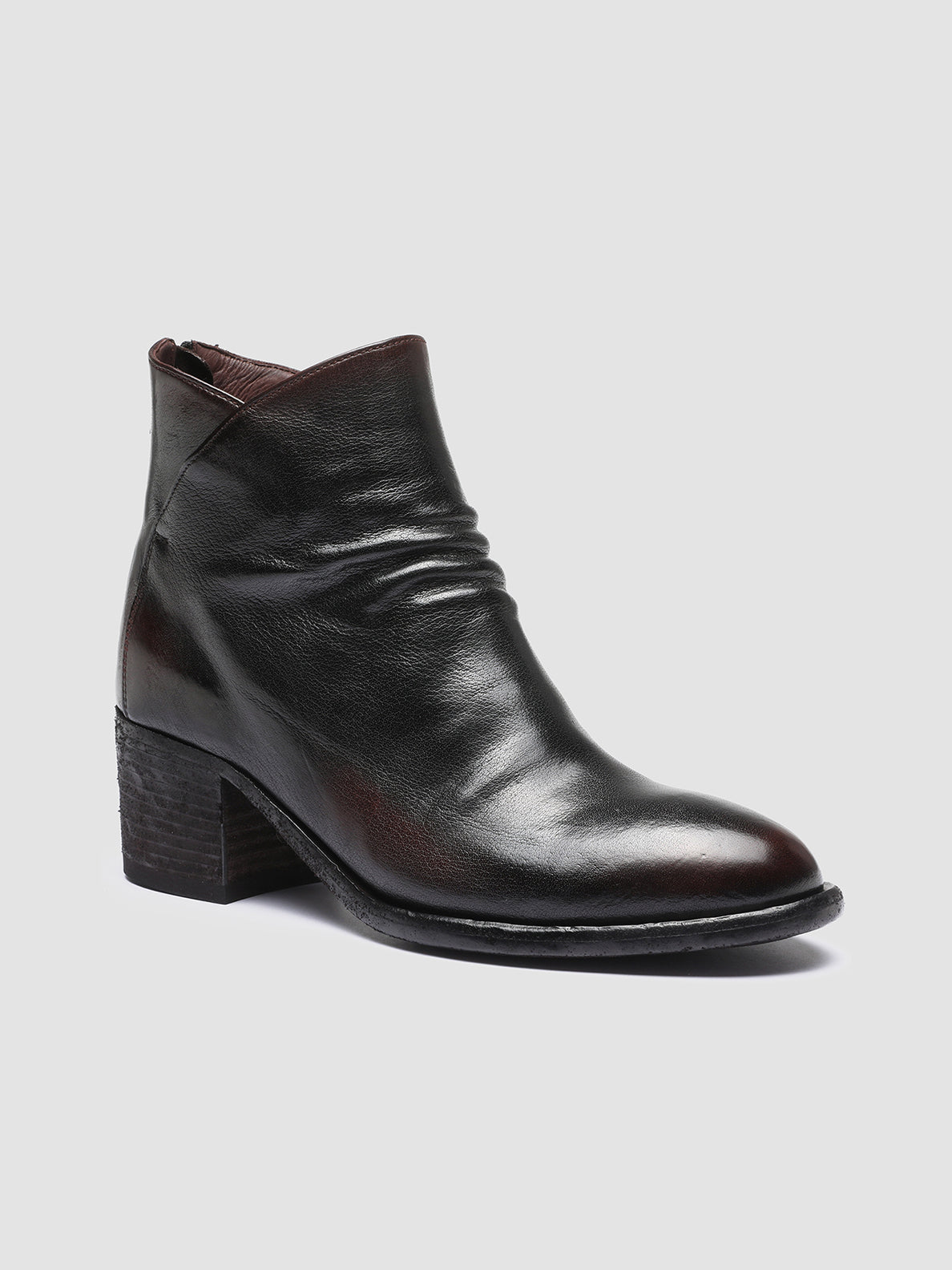 DENNER 100 - Black Leather Ankle Boots Women Officine Creative - 3