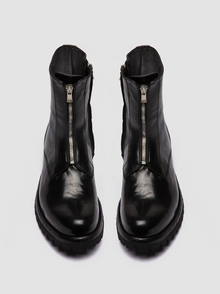 IKONIC 003 - Black Leather Zip Boots men Officine Creative - 2
