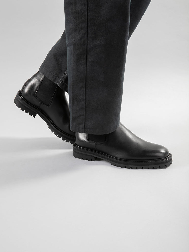 JOSS 004 - Black Leather Chelsea Boots Men Officine Creative - 3
