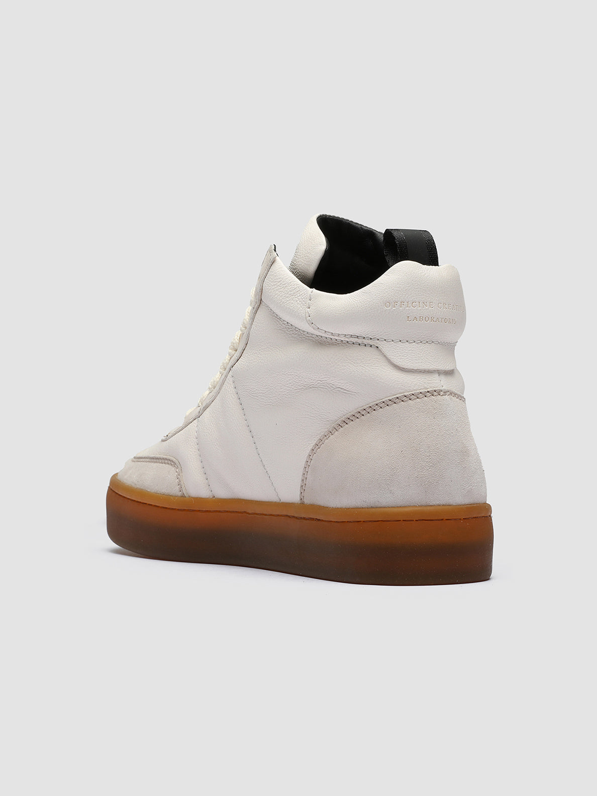 KOMBINED 102 - White Leather Sneakers Latex Sole Women Officine Creative - 4