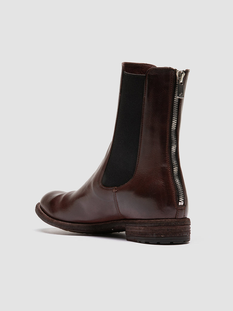 LEXIKON 073 - Brown Leather Zip Boots women Officine Creative - 4