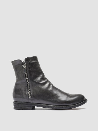 LEXIKON 097 - Grey Leather and Shearling Ankle Boots Women Officine Creative - 1