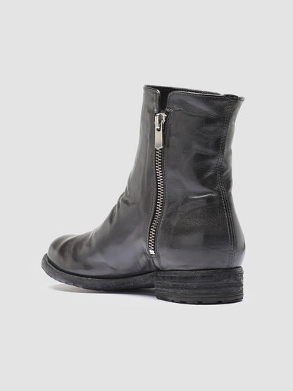 LEXIKON 097 - Grey Leather and Shearling Ankle Boots Women Officine Creative - 4