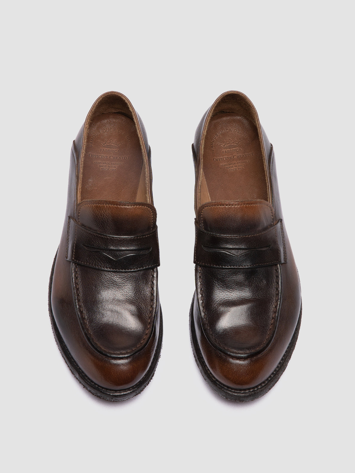 LEXIKON 140 - Brown Leather Penny Loafers women Officine Creative - 2