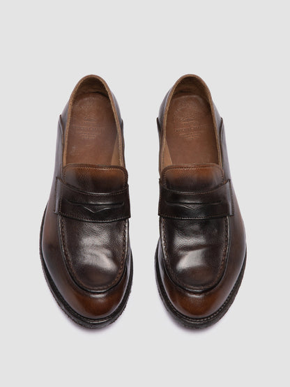 LEXIKON 140 - Brown Leather Penny Loafers women Officine Creative - 2