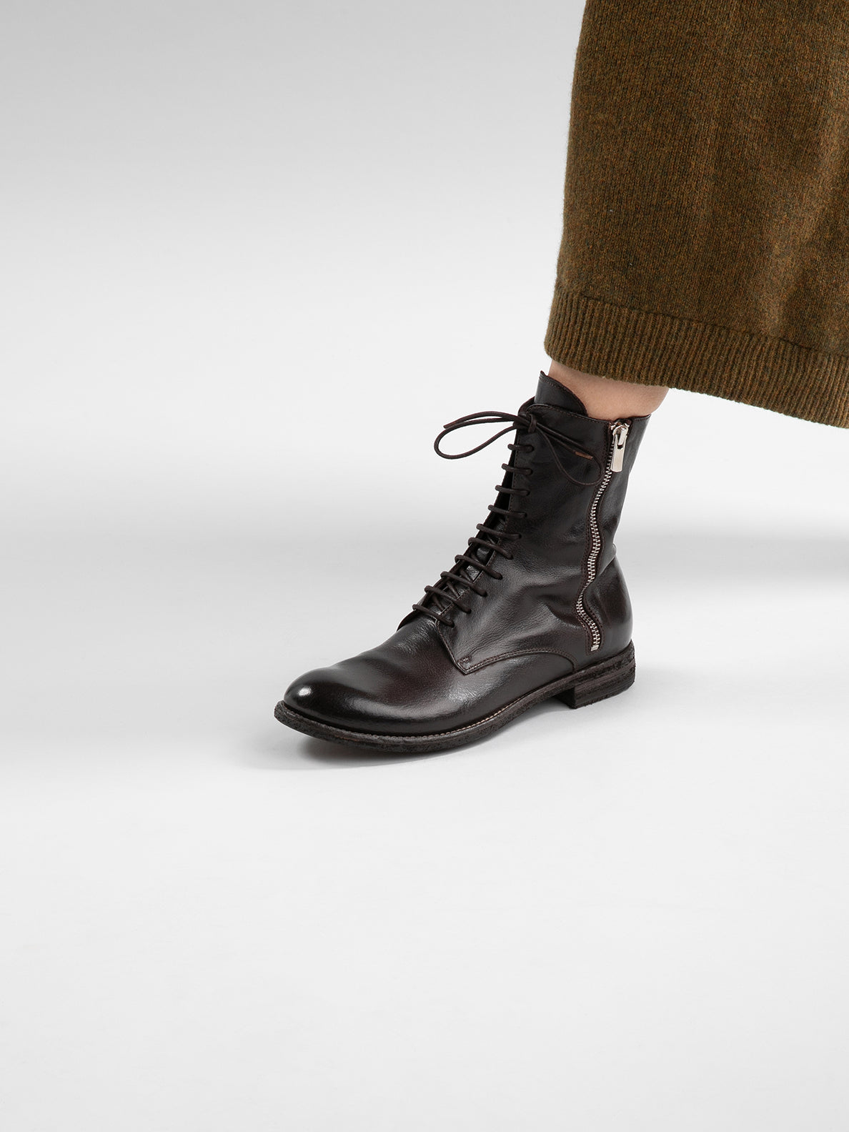 LEXIKON 149 - Black Leather Lace Up Boots Women Officine Creative - 1