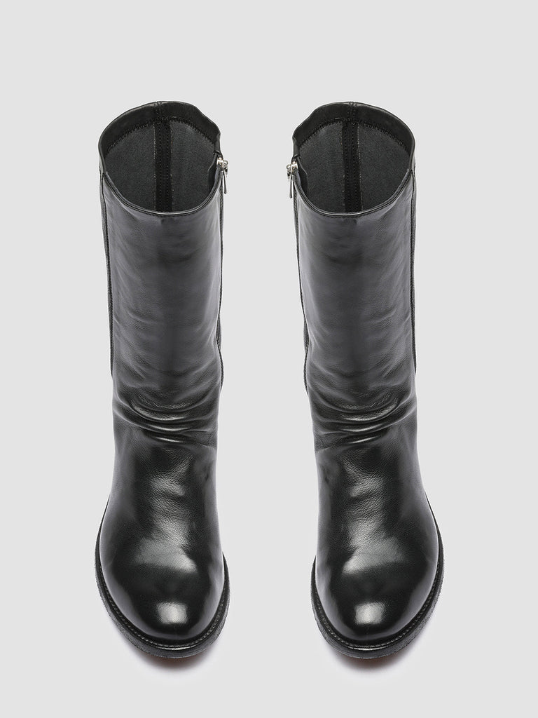 LISON 042 - Black Leather Booties Women Officine Creative - 2