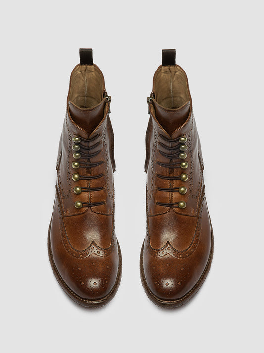 LISON 058 - Brown Leather Zip Boots women Officine Creative - 2
