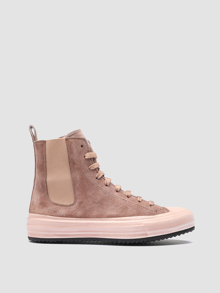 MES 106 - Pink Suede High-Top Sneakers Women Officine Creative - 1
