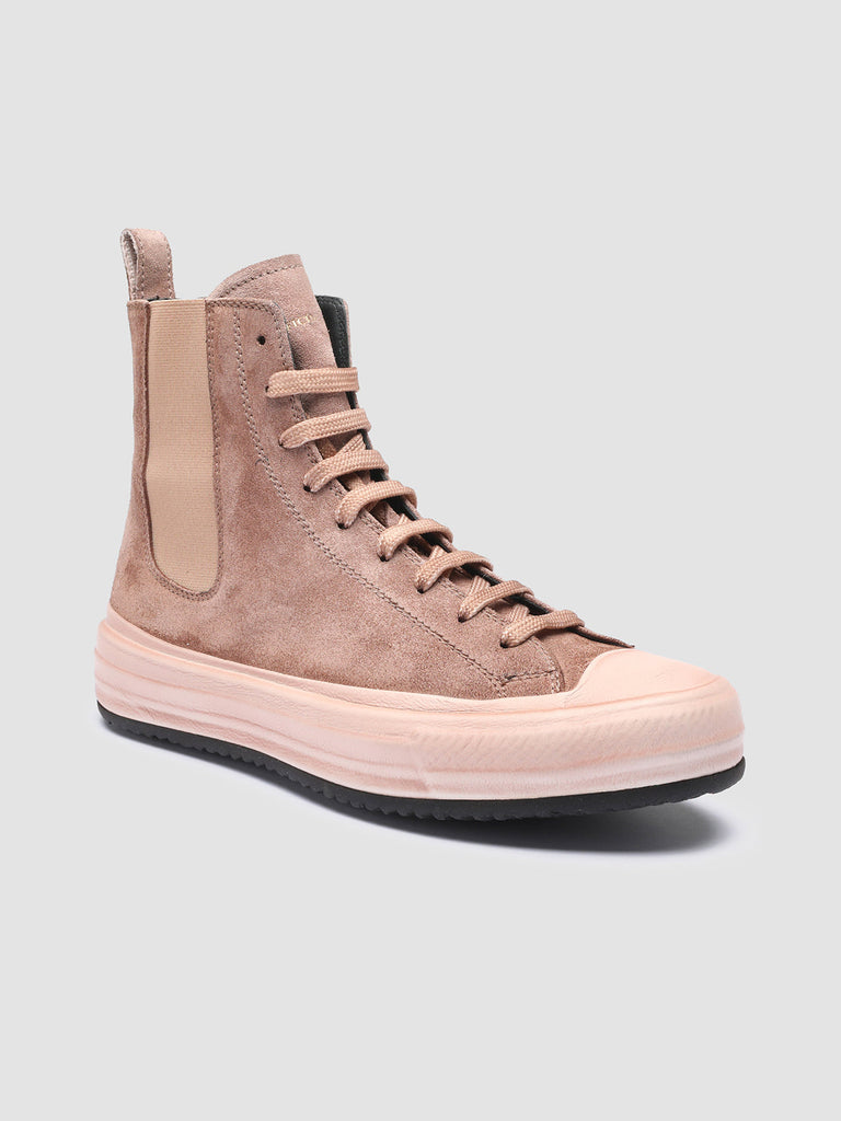 MES 106 - Pink Suede High-Top Sneakers Women Officine Creative - 3