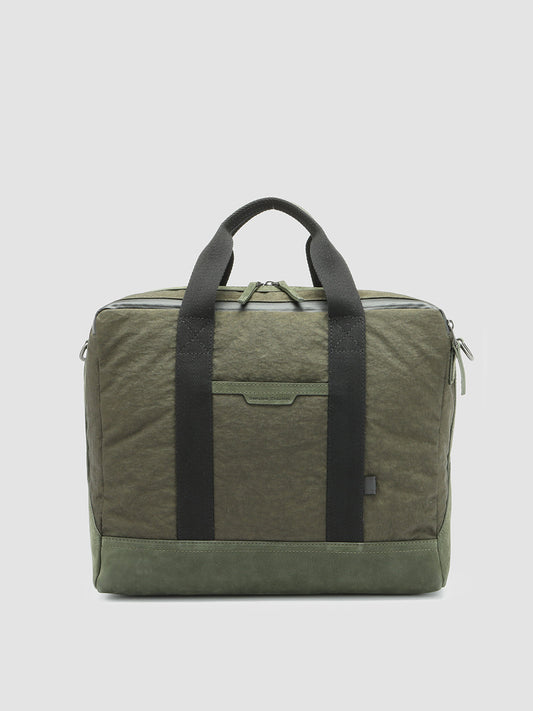 PILOT 002 - Green Nylon & Nubuck Briefcase  Officine Creative - 1