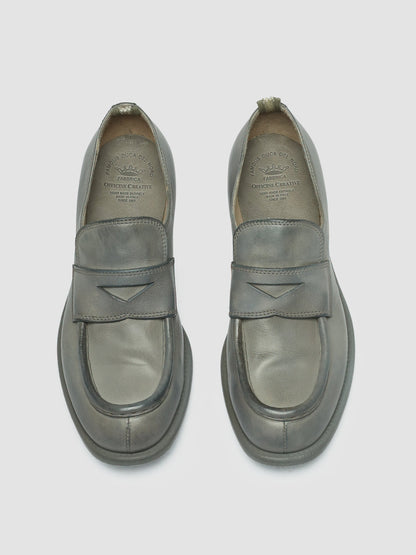 CALIXTE 020 - Grey Leather Mocs Loafers women Officine Creative - 2
