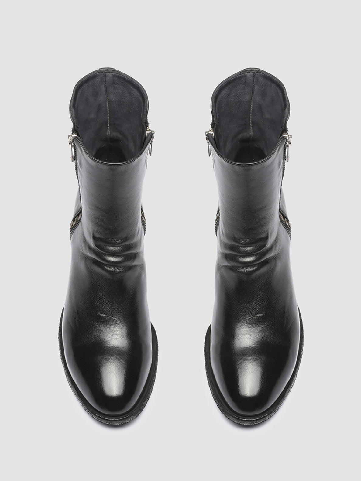 DENNER 103 - Black Leather Ankle Boots Women Officine Creative - 2