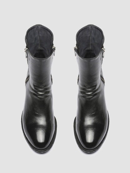 DENNER 103 - Black Leather Ankle Boots Women Officine Creative - 2