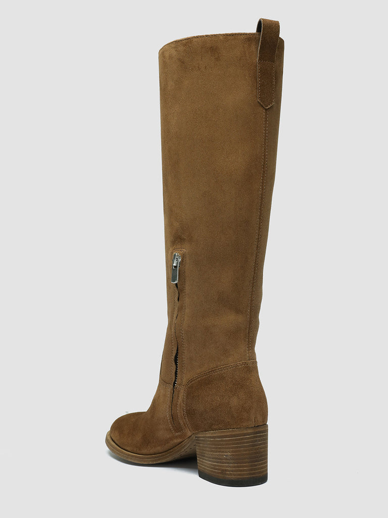 DENNER 116 - Brown Suede Zip Boots women Officine Creative - 4